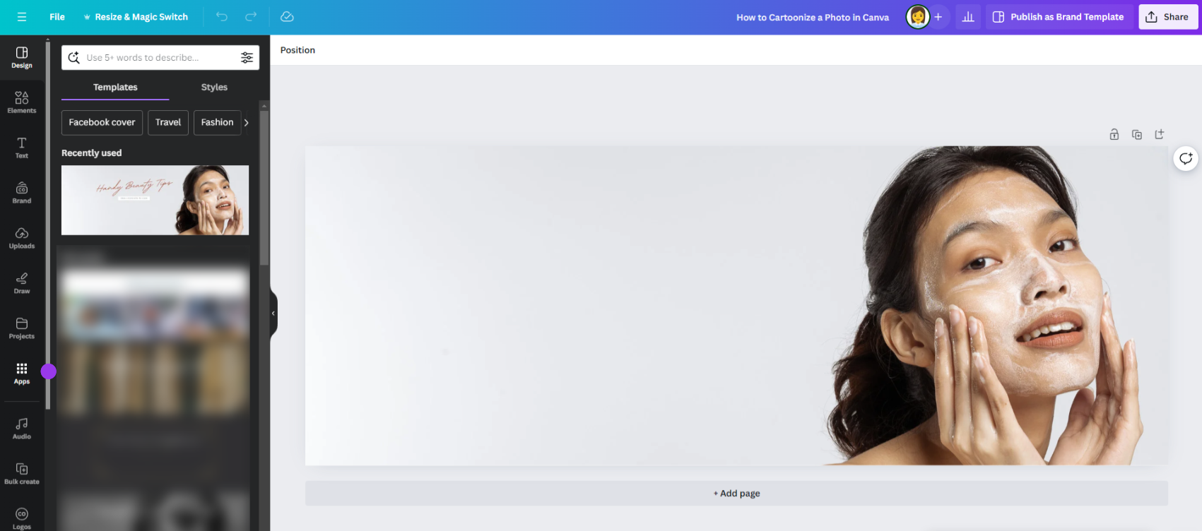 How to Cartoonize a Photo in Canva 1Min Guide